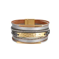 Bohemian Printing Alloy Rhinestones Women's Bracelets sku image 3
