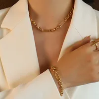 Wholesale Jewelry Fashion 304 Stainless Steel No Inlaid 18K Gold Plated main image 1
