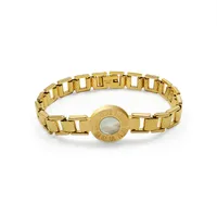 Fashion Geometric 304 Stainless Steel 18K Gold Plated Shell Bracelets In Bulk main image 5