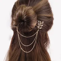 New Simple Plate Leaf Hair Clip main image 3