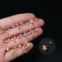 Ear Cartilage Rings & Studs Geometric Copper Plating Artificial Gemstones main image 1