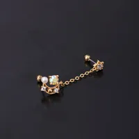 Ear Cartilage Rings & Studs Geometric Copper Plating Artificial Gemstones main image 4