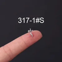 Ear Cartilage Rings & Studs Geometric Copper Plating Artificial Gemstones sku image 1