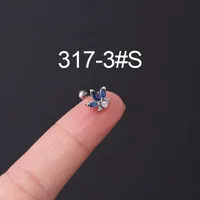 Ear Cartilage Rings & Studs Geometric Copper Plating Artificial Gemstones sku image 7