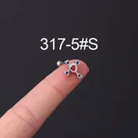 Ear Cartilage Rings & Studs Geometric Copper Plating Artificial Gemstones sku image 8