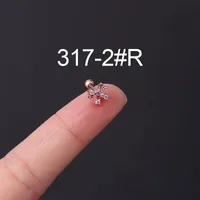 Ear Cartilage Rings & Studs Geometric Copper Plating Artificial Gemstones sku image 6