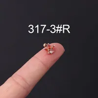 Ear Cartilage Rings & Studs Geometric Copper Plating Artificial Gemstones sku image 12
