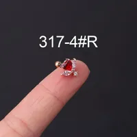 Ear Cartilage Rings & Studs Geometric Copper Plating Artificial Gemstones sku image 15