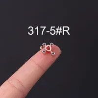Ear Cartilage Rings & Studs Geometric Copper Plating Artificial Gemstones sku image 13