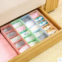 Plastic Five-compartment Panties Socks Storage Box main image 2