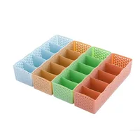 Plastic Five-compartment Panties Socks Storage Box main image 4