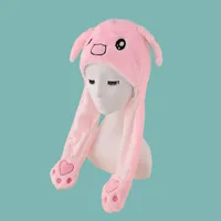 Korean Long-eared Rabbit Knitted Hat sku image 2