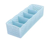 Plastic Five-compartment Panties Socks Storage Box sku image 1