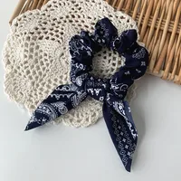 Korea Elegant Cashew Ribbon Hair Scrunchies sku image 2