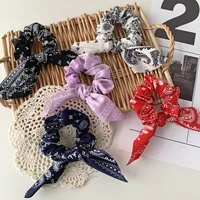 Korea Elegant Cashew Ribbon Hair Scrunchies main image 2