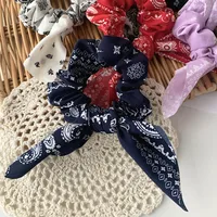 Korea Elegant Cashew Ribbon Hair Scrunchies main image 4