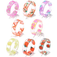 Simple Fruit Resin Ring main image 5