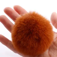 Fashion 7cm Imitation Rex Rabbit Fur Small Ball Keychain Wholesale sku image 16