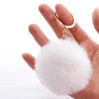 Fashion 7cm Imitation Rex Rabbit Fur Small Ball Keychain Wholesale sku image 13