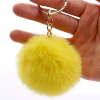 Fashion 7cm Imitation Rex Rabbit Fur Small Ball Keychain Wholesale sku image 3