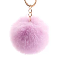 Fashion 7cm Imitation Rex Rabbit Fur Small Ball Keychain Wholesale main image 2