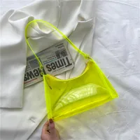 Korean Fashion Simple Transparent Jelly Bag sku image 1