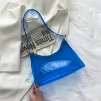 Korean Fashion Simple Transparent Jelly Bag sku image 2