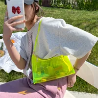Korean Fashion Simple Transparent Jelly Bag main image 3