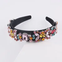 New Fashion Baroque Multicolor Diamond-studded Rhinestone Headband sku image 2