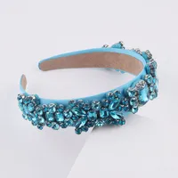 New Fashion Baroque Multicolor Diamond-studded Rhinestone Headband sku image 3