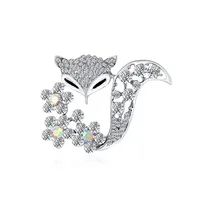 Simple Fox Alloy Rhinestone Brooch Cwholesale sku image 1