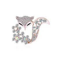 Simple Fox Alloy Rhinestone Brooch Cwholesale main image 5
