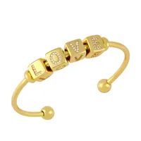 Fashion Diamond-studded Dice 26 Letter Bracelet Wholesale main image 2