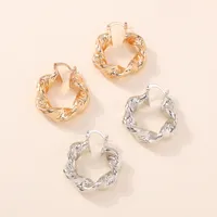 Simple Fashion Irregular Geometric Creative Twist Retro Earrings main image 4
