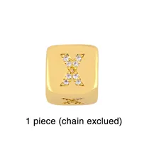 Fashion Diamond-studded Dice 26 Letter Bracelet Wholesale sku image 25