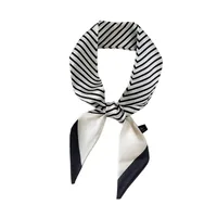 Fashion Streamer Printing Bow Silk Scarf Wholesale main image 5