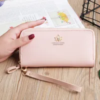 Korean Mid-length Maple Leaf Zipper Wallet Wholesale main image 1