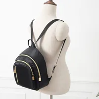 Solid Color Nylon Cloth Small Backpack main image 3