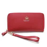 Korean Mid-length Maple Leaf Zipper Wallet Wholesale sku image 5