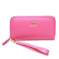Korean Mid-length Maple Leaf Zipper Wallet Wholesale sku image 2