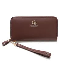 Korean Mid-length Maple Leaf Zipper Wallet Wholesale sku image 11