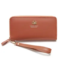 Korean Mid-length Maple Leaf Zipper Wallet Wholesale sku image 3