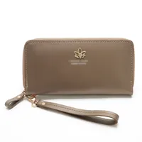Korean Mid-length Maple Leaf Zipper Wallet Wholesale sku image 12
