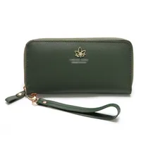 Korean Mid-length Maple Leaf Zipper Wallet Wholesale sku image 4