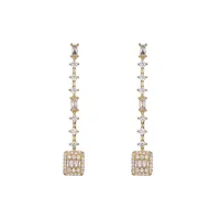 Retro Inlaid Rhinestone Zircon Geometry Earrings main image 5