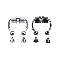 Fashion Stainless Steel Magnet Non-perforated Nose Ring main image 2