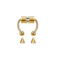 Fashion Stainless Steel Magnet Non-perforated Nose Ring main image 3