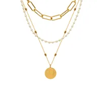 Wholesale Jewelry Fashion Geometric 304 Stainless Steel 18K Gold Plated Plating Necklace main image 5