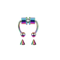 Fashion Stainless Steel Magnet Non-perforated Nose Ring sku image 2