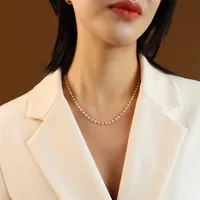 Wholesale Jewelry Fashion Geometric 304 Stainless Steel 18K Gold Plated Plating Necklace sku image 3